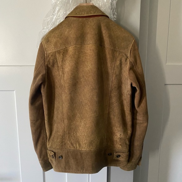 John Varvatos suede leather trucker jacket Mens Small - Picture 3 of 5